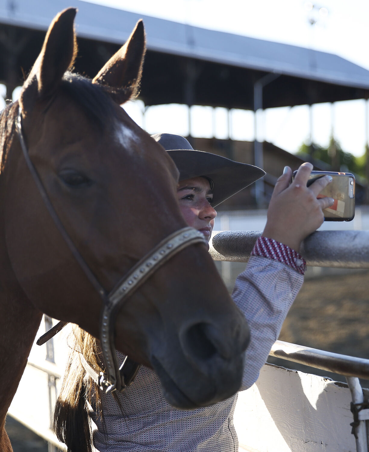 Isabelle Camino records a video of her friend Kaitlin Chapman